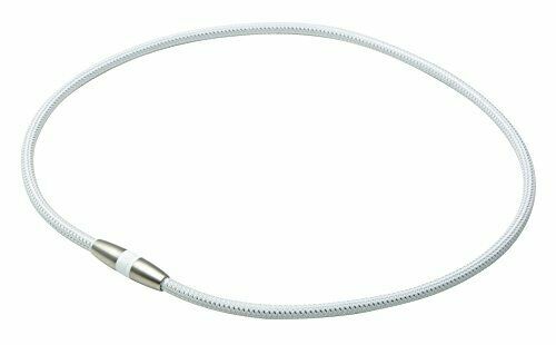 Phiten Halskette Rakuwa Magnetisch Titan Halskette Weiß/silber 45cm Neu #kk5