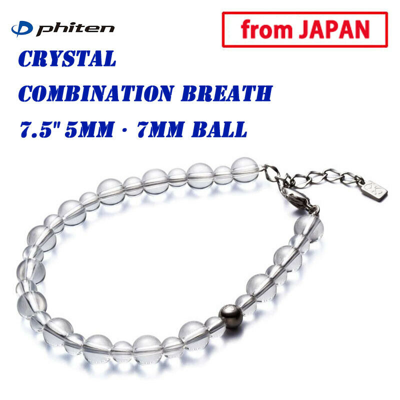 Phiten Golf Japan Crystal Combination Breath 19.1cm (19cm) 5mm ・ 7mm Ball 2021sp