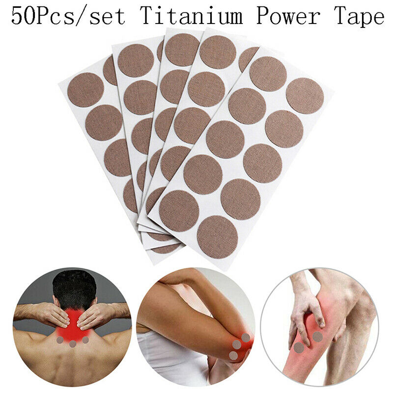 50x Titanium Power Kinesiology Tape Titanium Discs Muscles Pain Cure Elasticr Lt